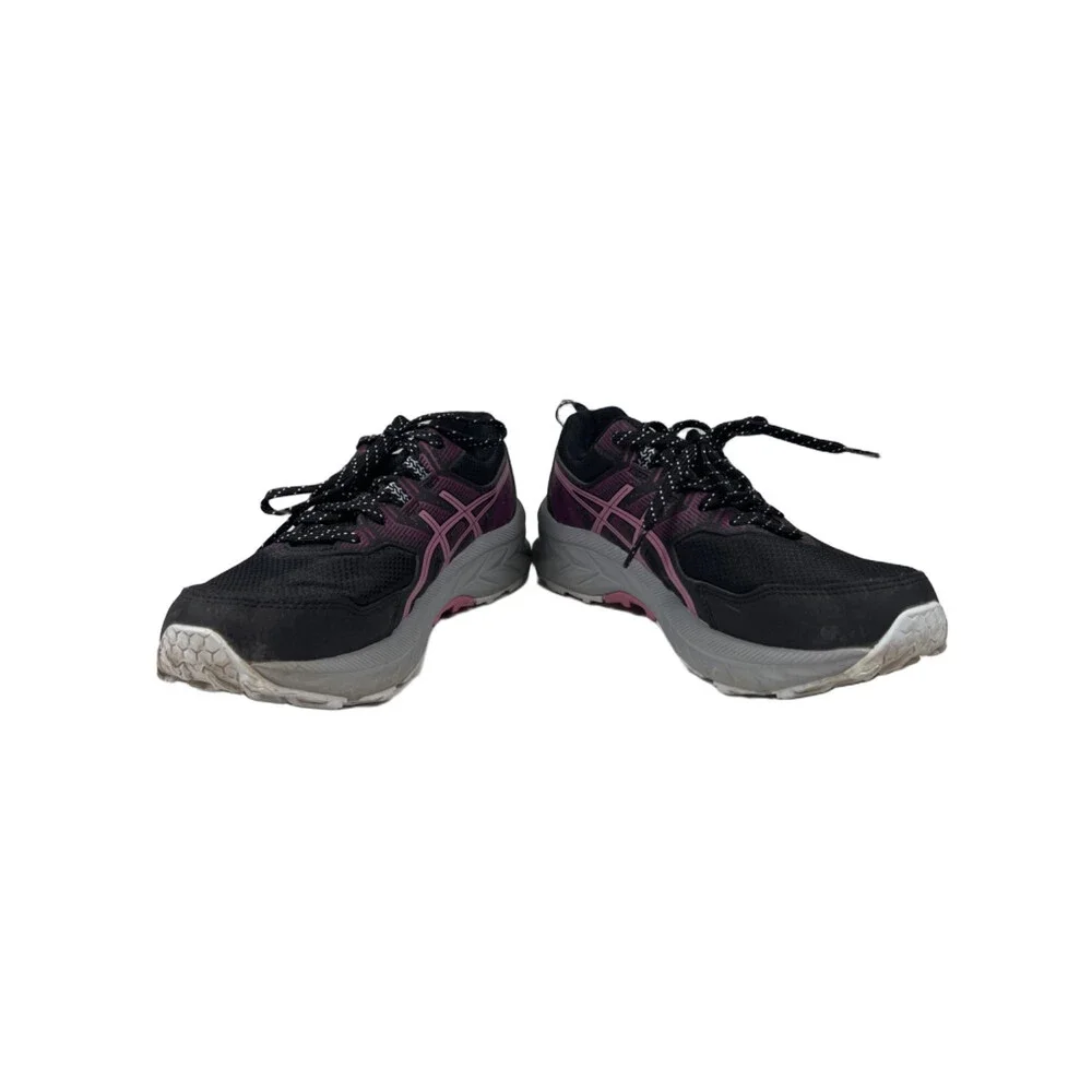 Asics Women's Black/Purple Gel-Venture 9 Lace Up Athletic Shoes - 7.5 Wide